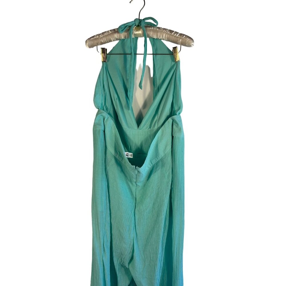 Women's 2XL Jumpsuit It's Brand Mint Green Halter Neck Beachwear Clubwear - Picture 5 of 8